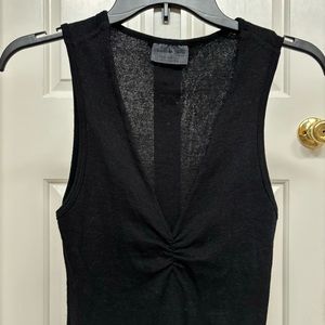 Michael Stars Size XS-M Black Ruched Blouse